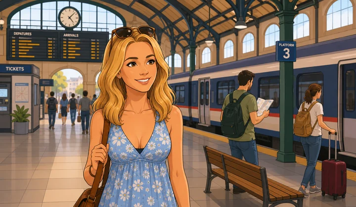 At the Train Station